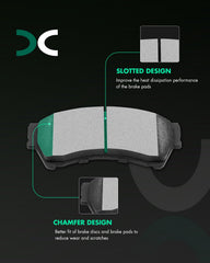 SCITOO pad front face closeup showing ceramic slotting and better heat control