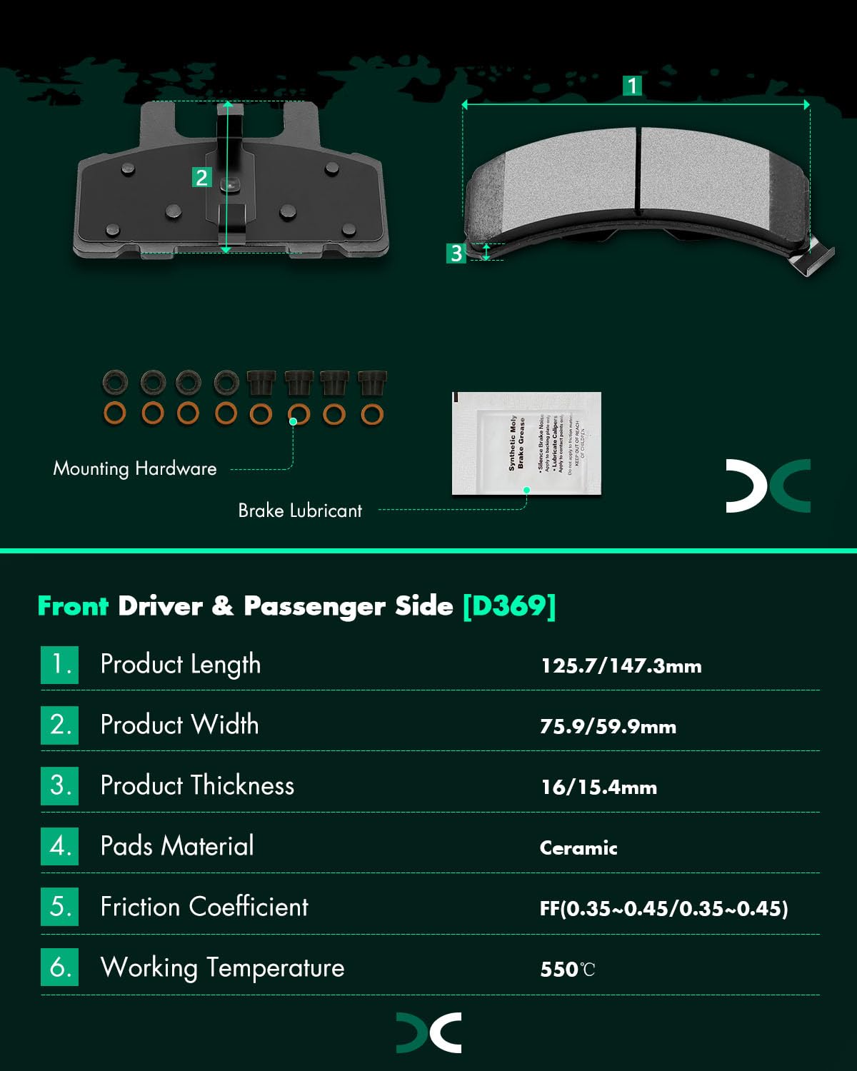 SCITOO D369 pad backplate with shim gasket to reduce vibration