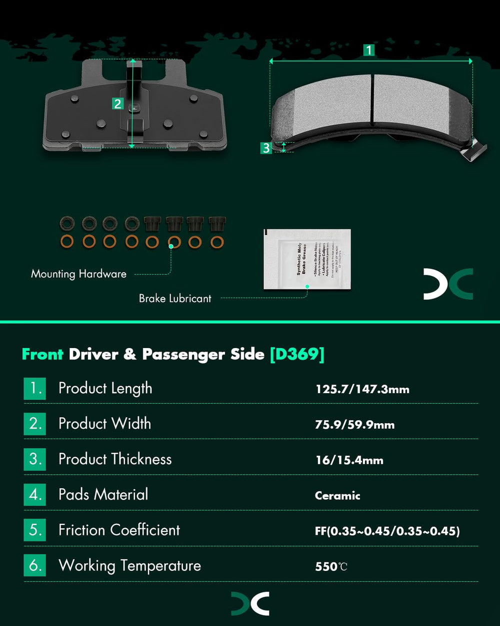 SCITOO D369 pad backplate with shim gasket to reduce vibration