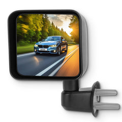 SCITOO front view of driver side mirror showing fit and finish benefit