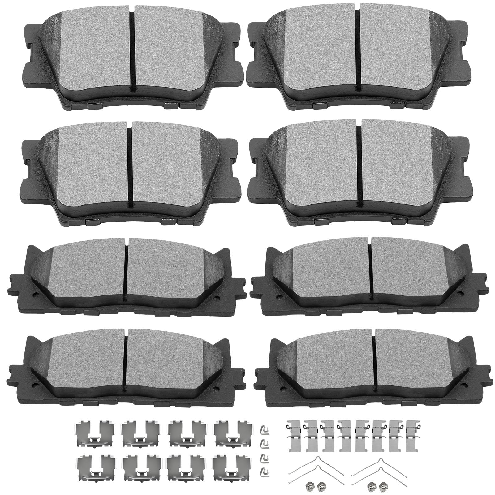 SCITOO front and rear pads in packaging showing fitment benefit