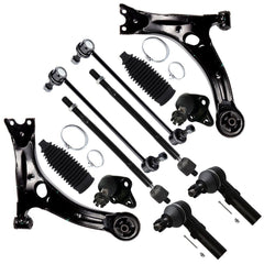 SCITOO boxed front suspension kit showing contents and fitment benefits