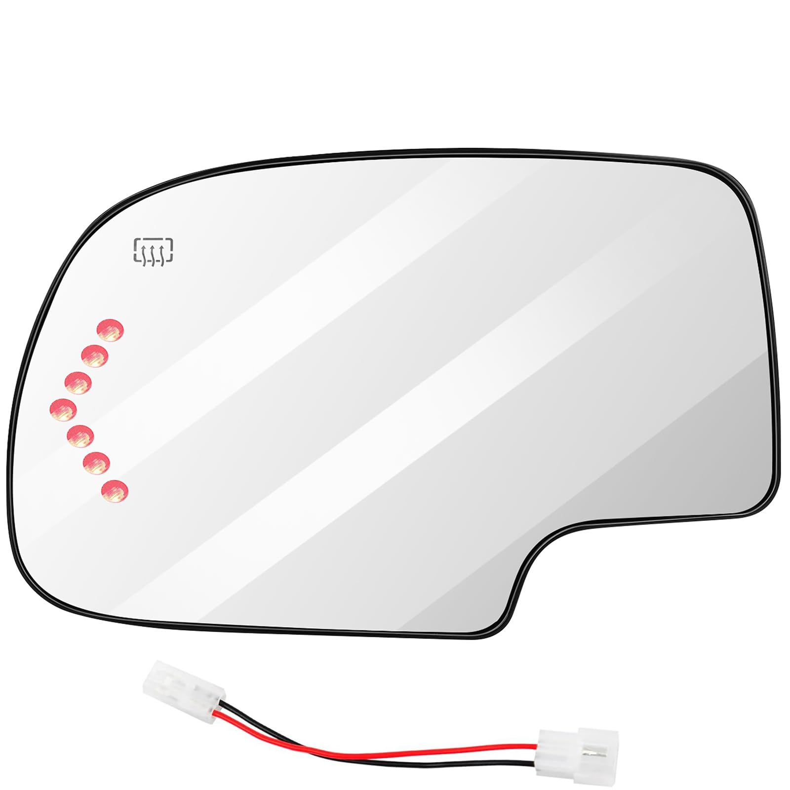 SCITOO front view driver side mirror glass showing fit and clear view benefit