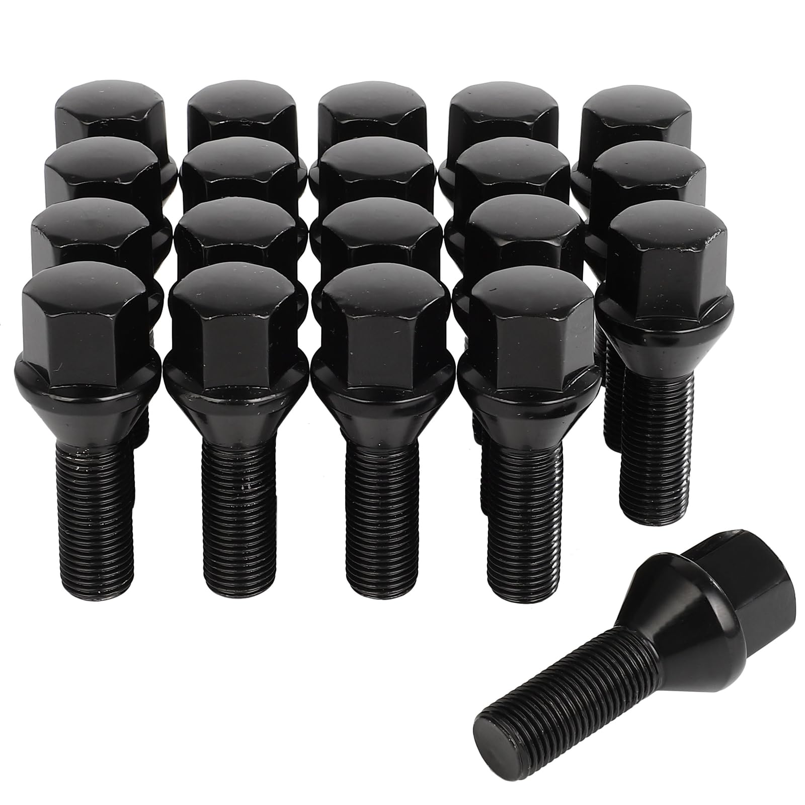 SCITOO front view of 20-piece lug bolt set showing compact packaging and fit