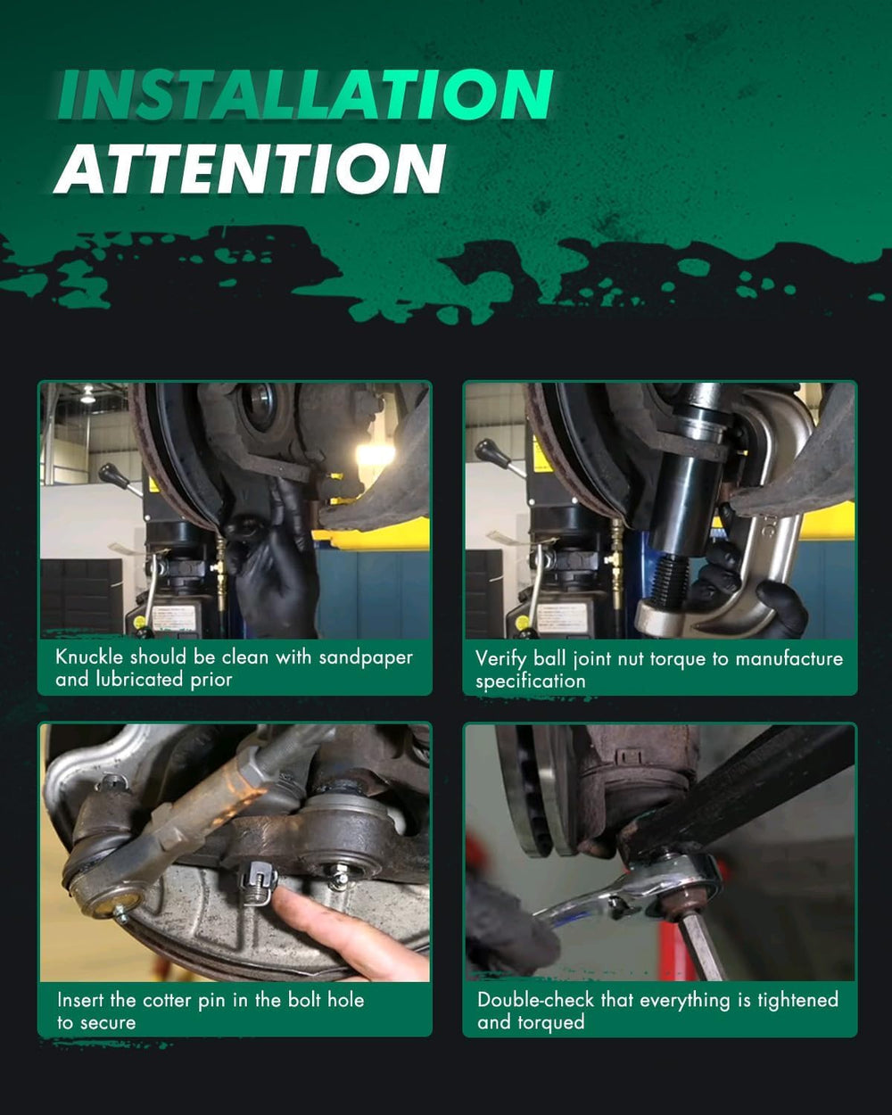 SCITOO installed control arm on vehicle front demonstrating restored suspension fit