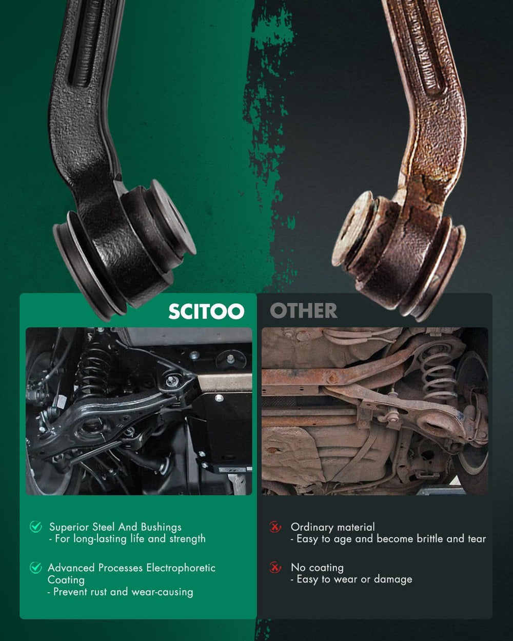 SCITOO kit installed on an F-150 front end improving steering control