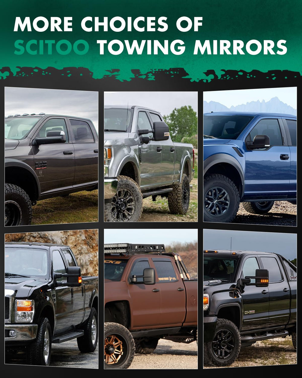 SCITOO towing mirror installed while trailer is connected for safer towing
