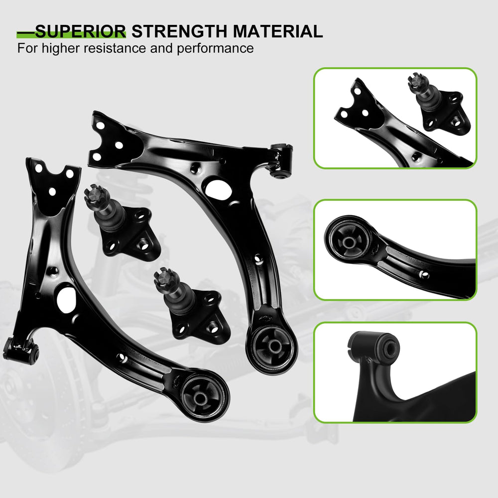 SCITOO driver-side lower control arm close-up detailing sturdy steel construction