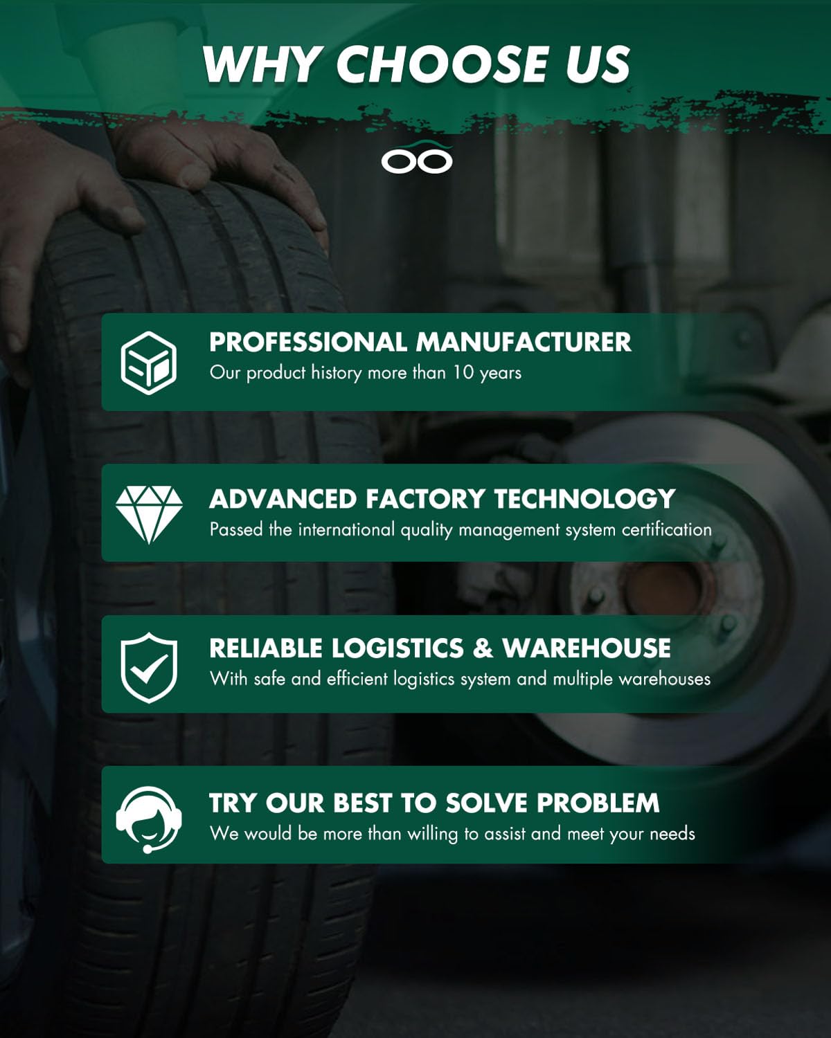SCITOO pad edge with chamfer and slot detail reducing noise and vibration