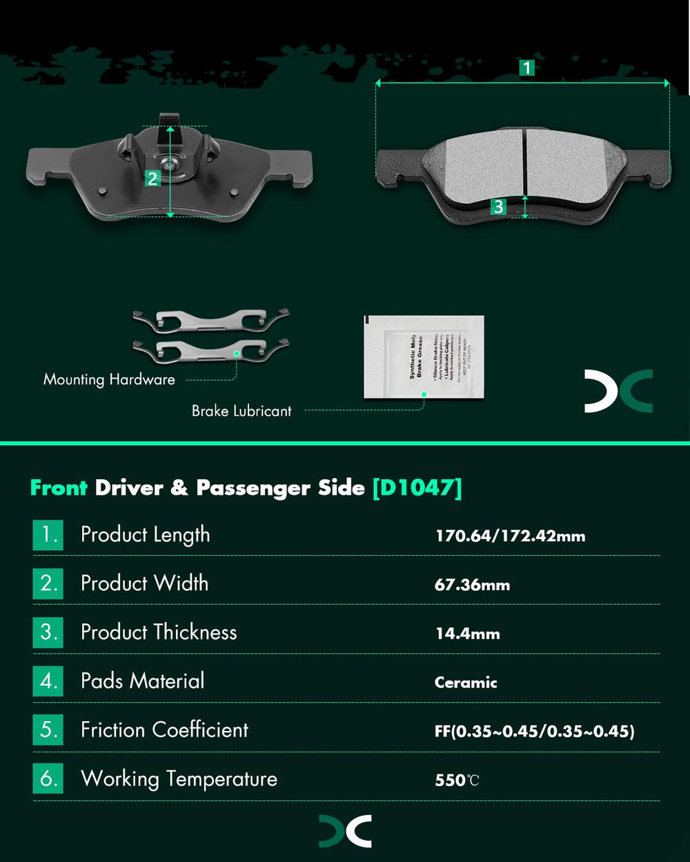 SCITOO pad slot and chamfer detail showing design for heat control and less noise