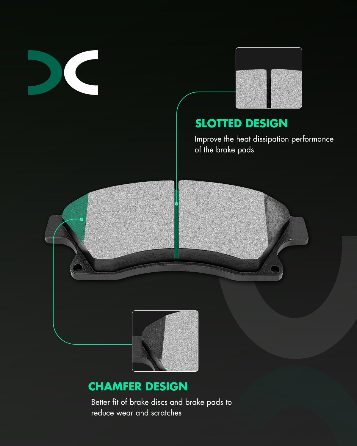 SCITOO ceramic pad surface close-up showing texture for consistent braking