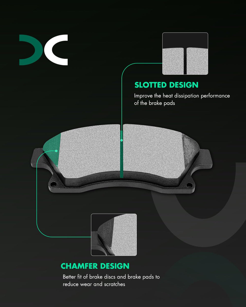 SCITOO ceramic pad surface close-up showing texture for consistent braking