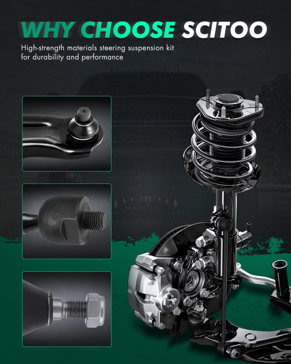 SCITOO steering rack boot and bushing showing protective sealing and fit