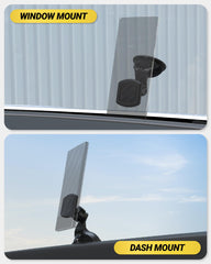 Scosche MagicPlate next to phone showing universal compatibility benefit