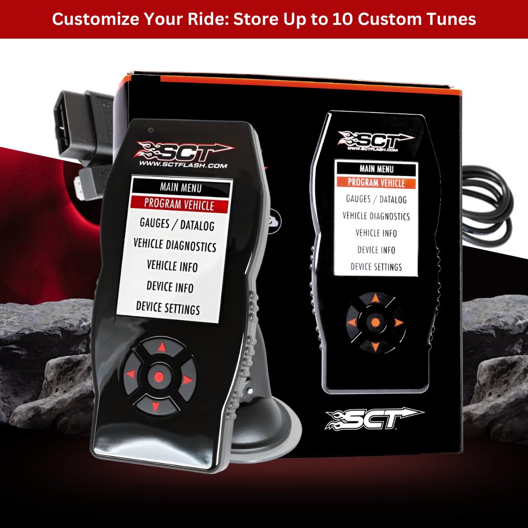 SCT X4 datalogging screen capturing live engine data for precise tuning