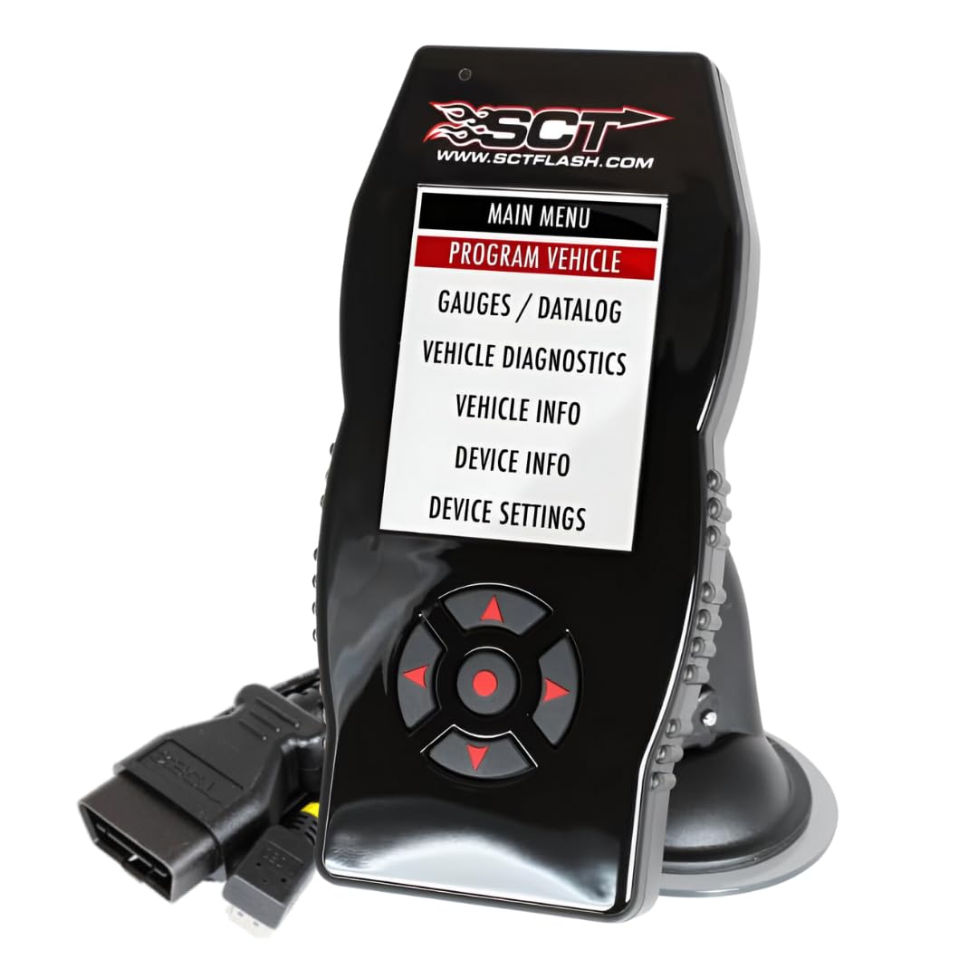 SCT X4 front display showing menu for quick tune selection and easier setup