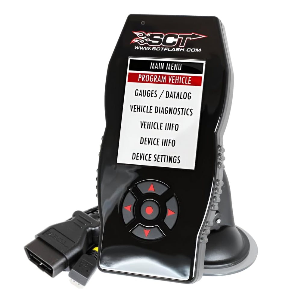 SCT X4 front display showing menu for quick tune selection and easier setup