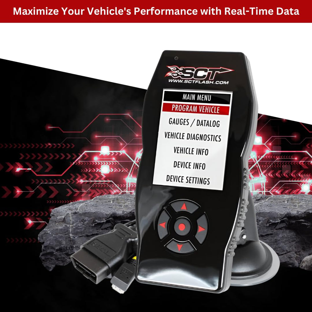SCT X4 installed in truck cockpit illustrating in-vehicle tuning convenience