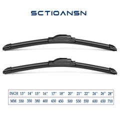 sctioansn installed 26 inch driver blade, restored windshield visibility