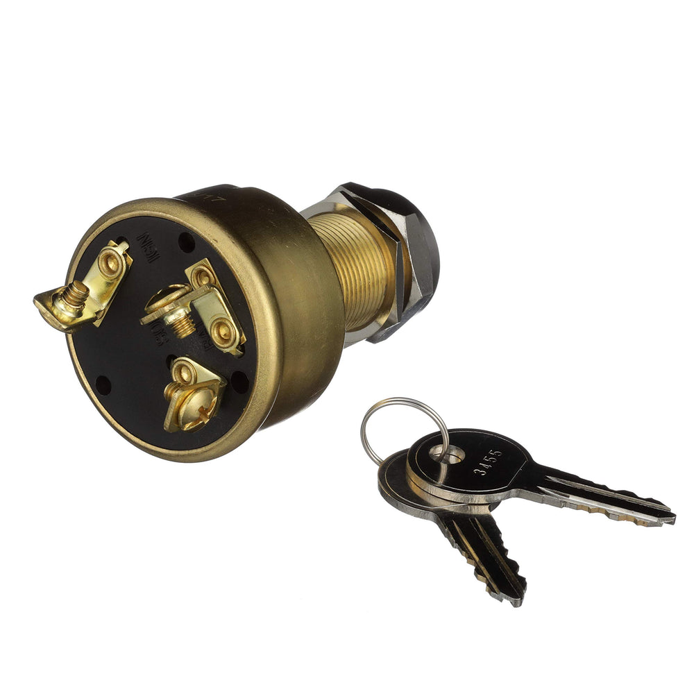 SEACHOICE front view of ignition switch showing durable bezel and keyhole benefit