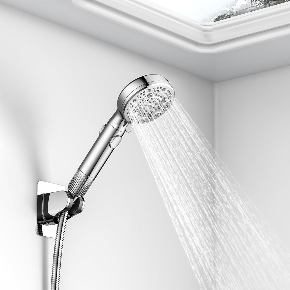 SeaCity handheld shower in camper shower showing improved comfort and cleaner rinse