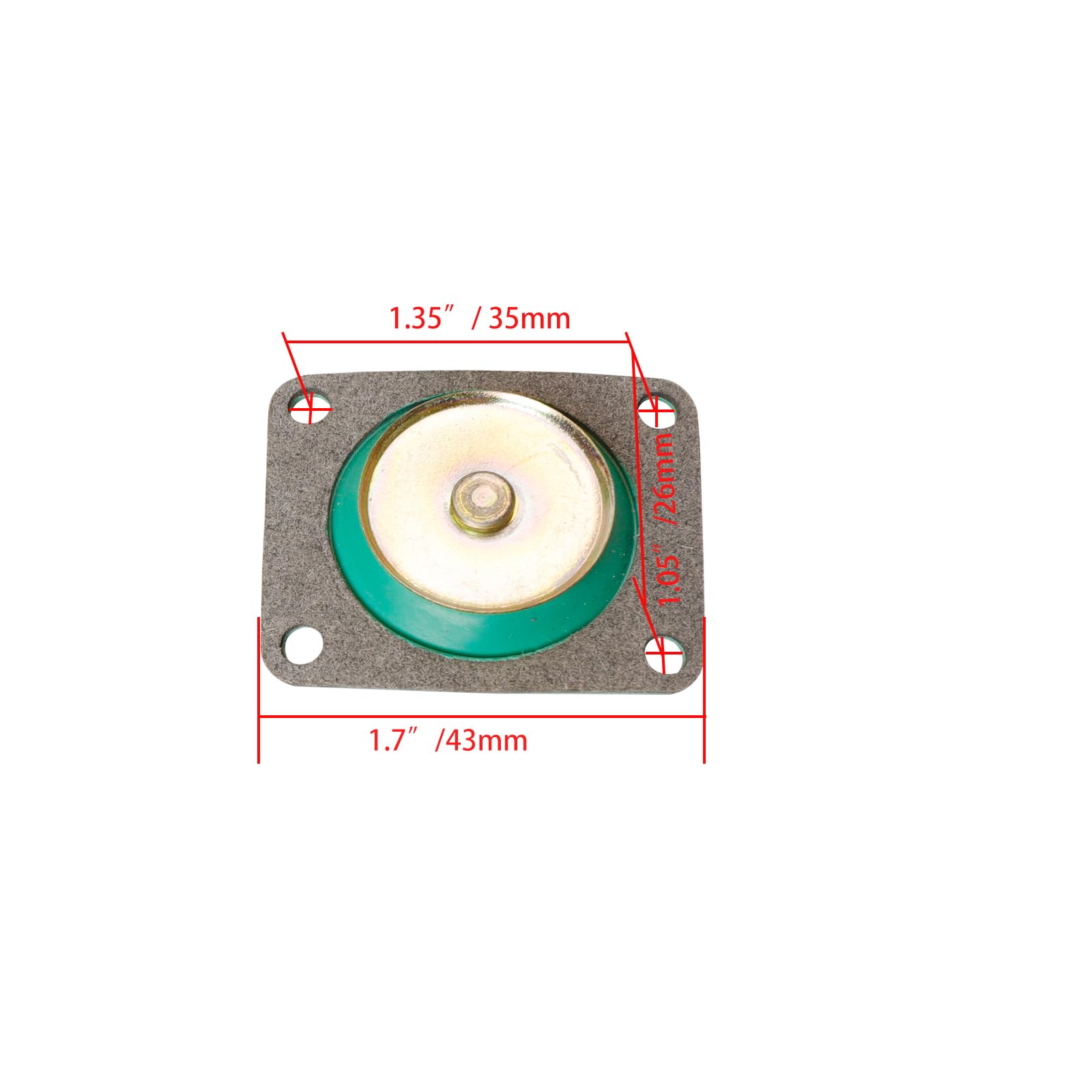 SeaEagles diaphragm side profile with dimensions showing precise fit benefit
