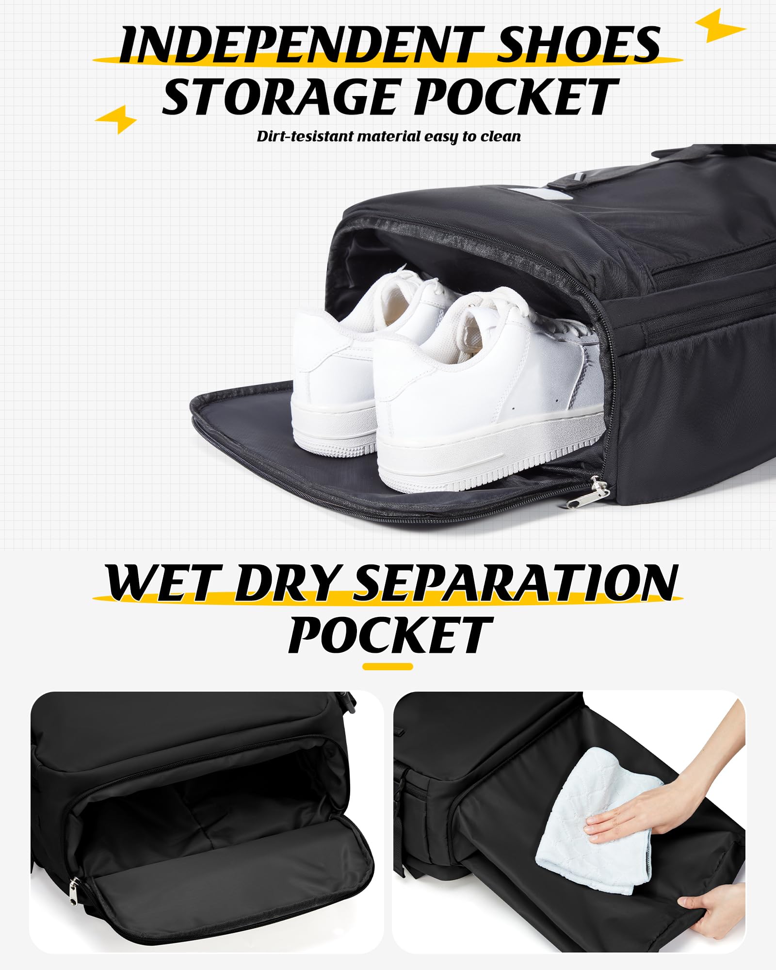 SEAFEW backpack padded back panel for ventilation and long-wear comfort