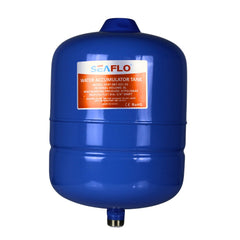 SEAFLO front view of accumulator tank showing compact shape and easy mounting, improves system reliability