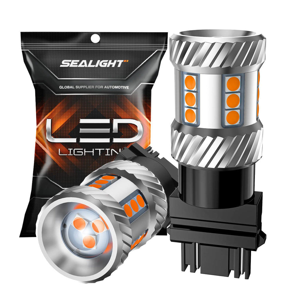 SEALIGHT 3157 front view showing amber LED lens and bright signaling benefit