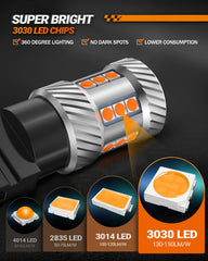 SEALIGHT 3157 installed in front turn signal demonstrating clearer visibility