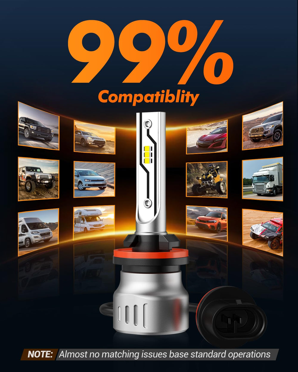 SEALIGHT 880 nighttime beam on road showing improved visibility and contrast
