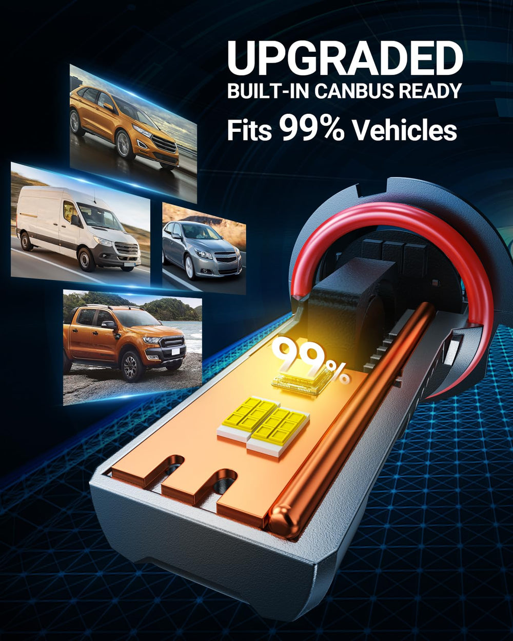 SEALIGHT close-up LED chip detail illustrating focused optics for improved road visibility