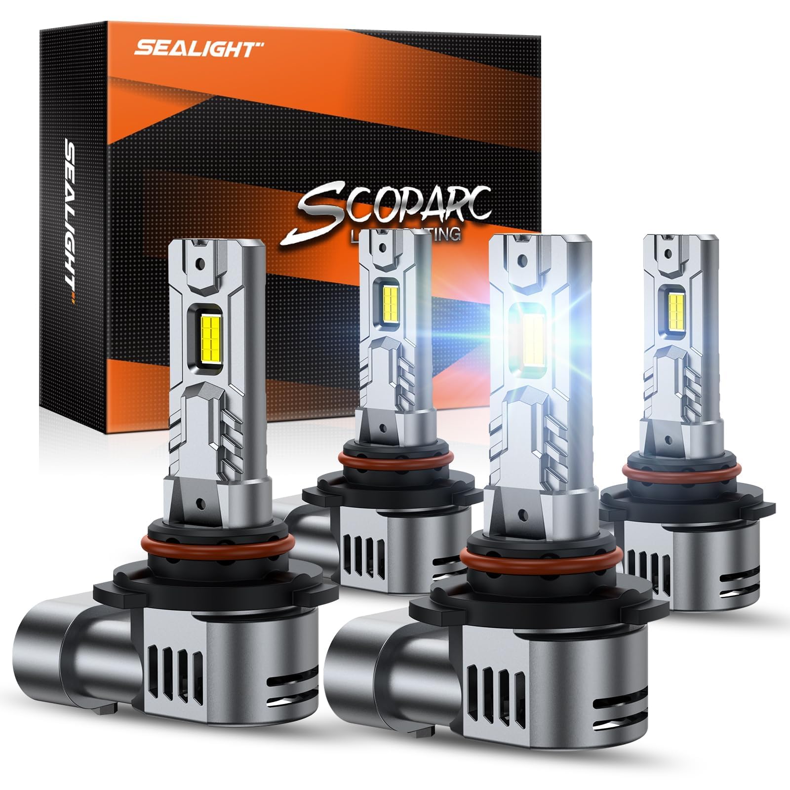 SEALIGHT front packaging showing 9005 9006 bulbs and benefits