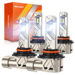 SEALIGHT front packaging showing 9005 9006 bulbs and pack benefits