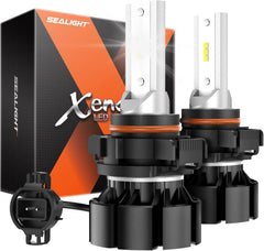 SEALIGHT front packaging showing PSX24W bulbs and features for easy identification and purchase benefit