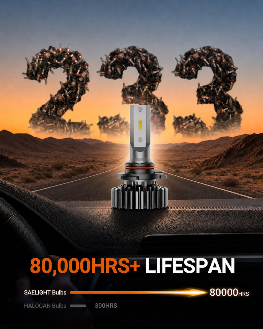 SEALIGHT bulb installed in vehicle demonstrating simple plug-and-play benefit