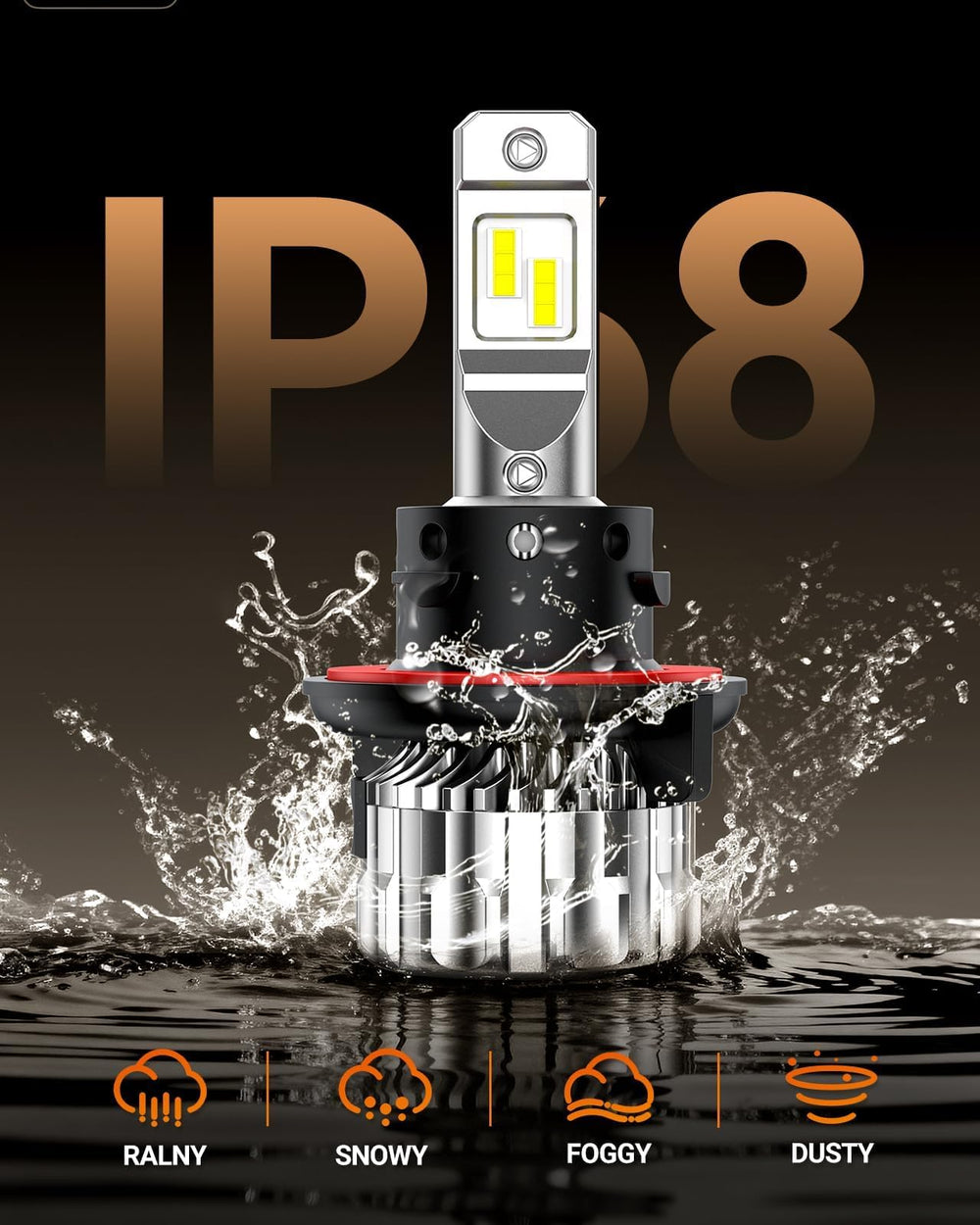 SEALIGHT size comparison with halogen bulb highlighting compact OEM-fit benefit