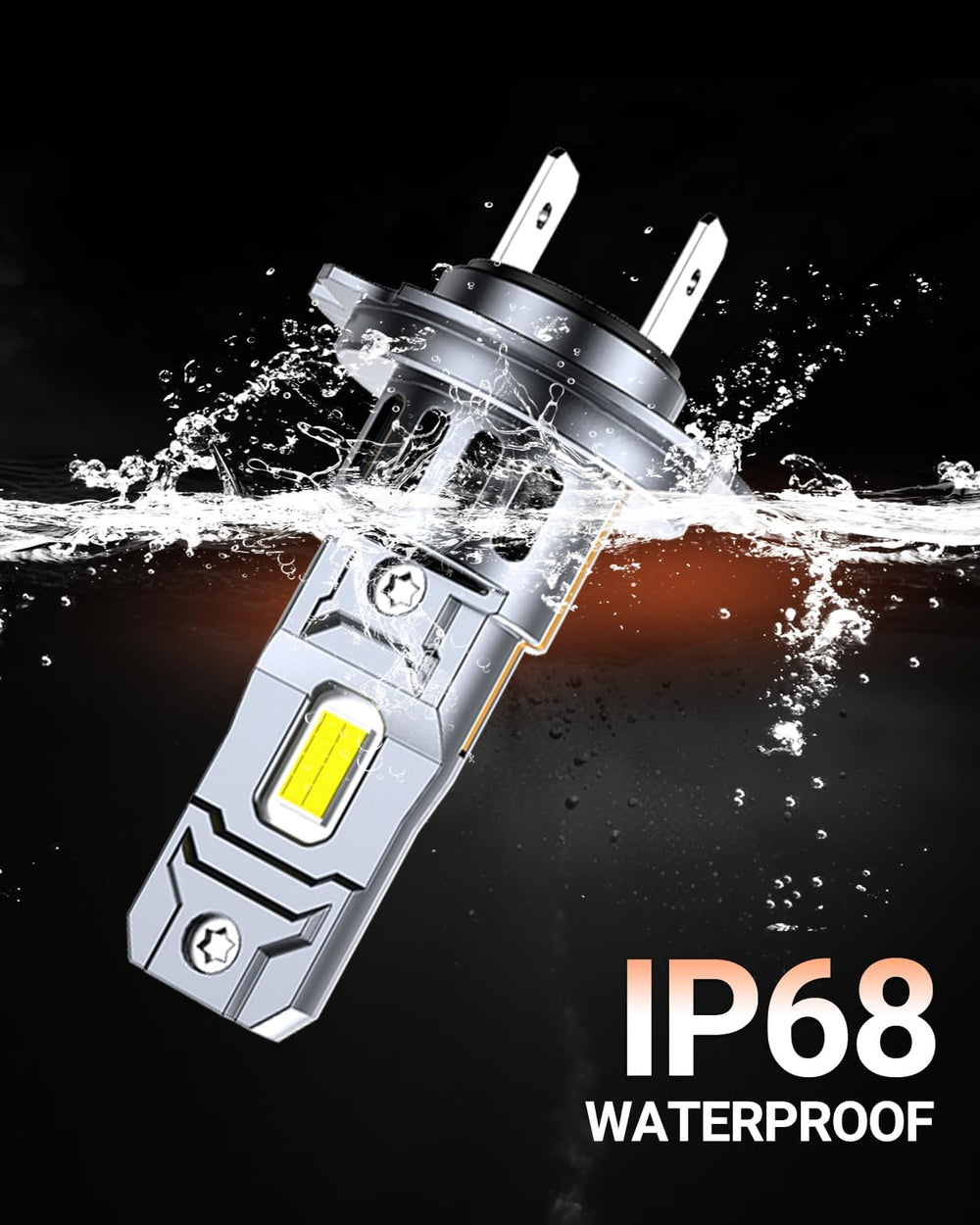 SEALIGHT submerged testing photo showing IP68 water resistance benefit