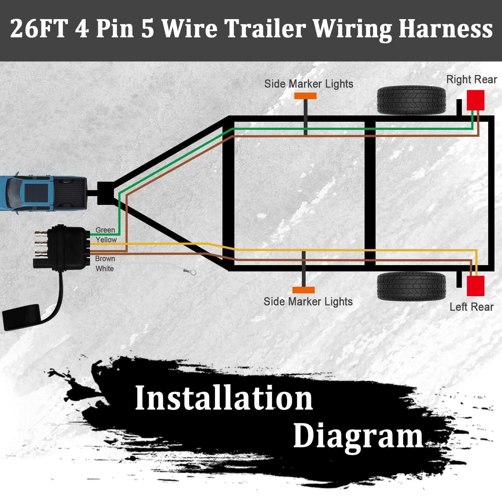 Seamaka harness installed on a boat trailer improving lighting connections