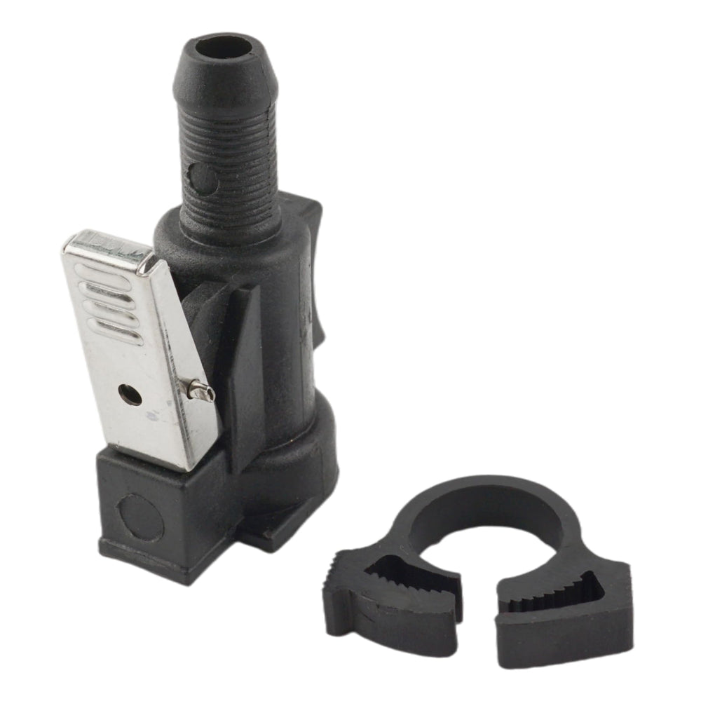 SeaSierra front view of fuel connector showing shape and inlet for easy replacement