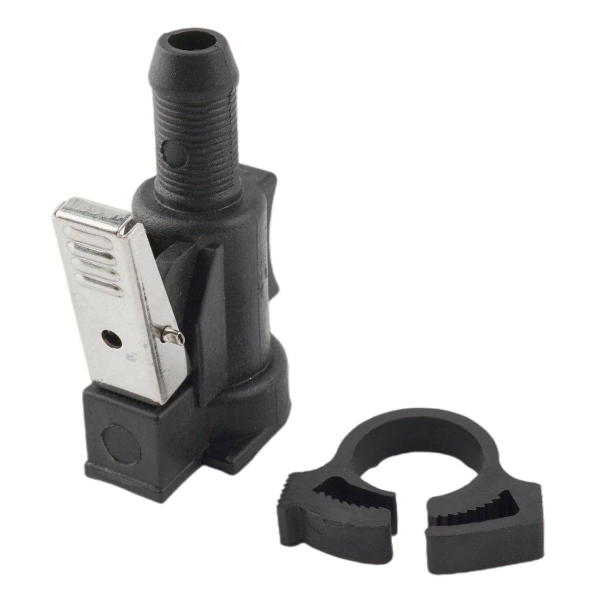 SeaSierra front view of fuel connector showing shape and inlet for easy replacement
