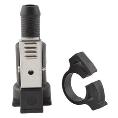 SeaSierra connector installed on 3/8" fuel hose demonstrating secure fit