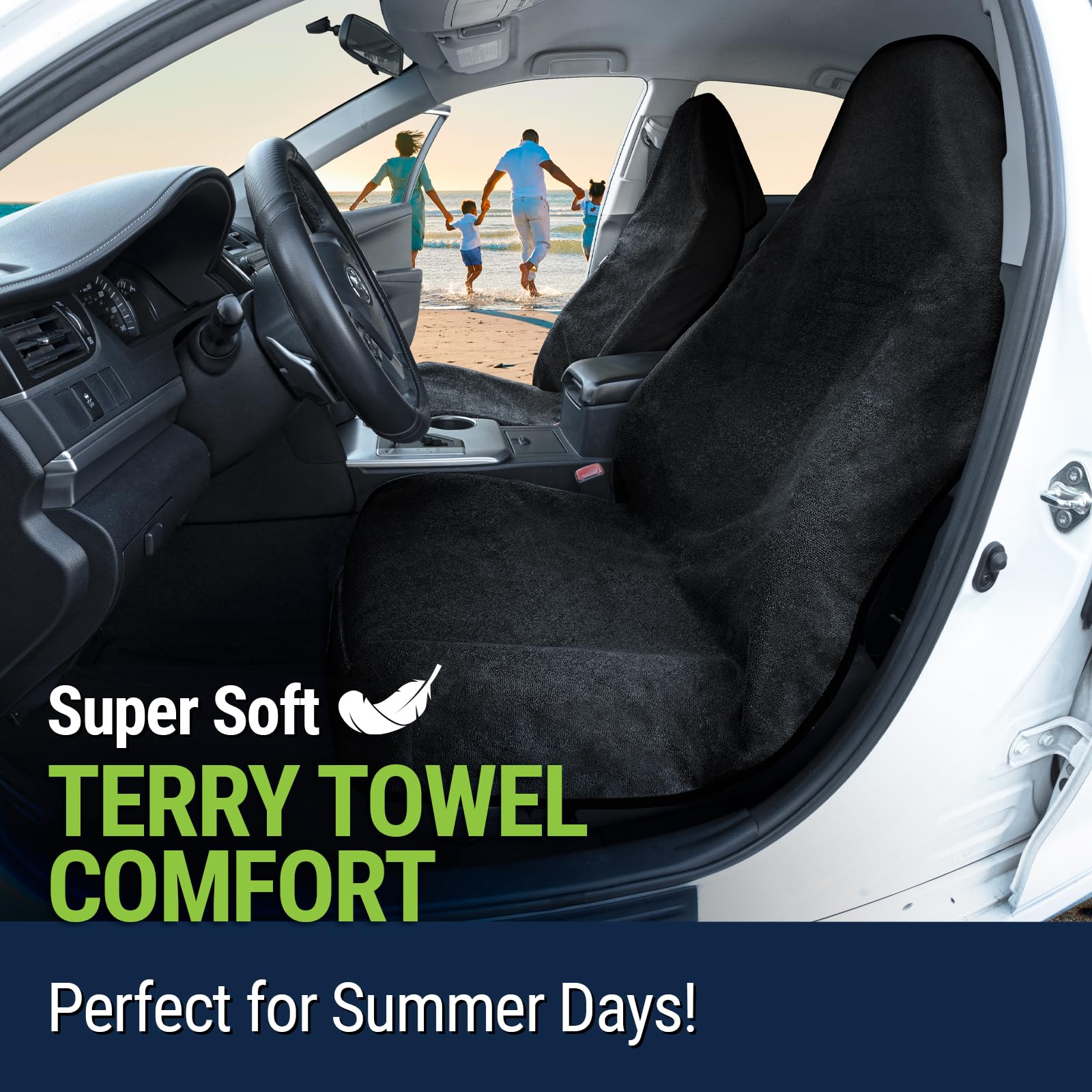 Season Guard rolled cover in trunk for compact convenient storage