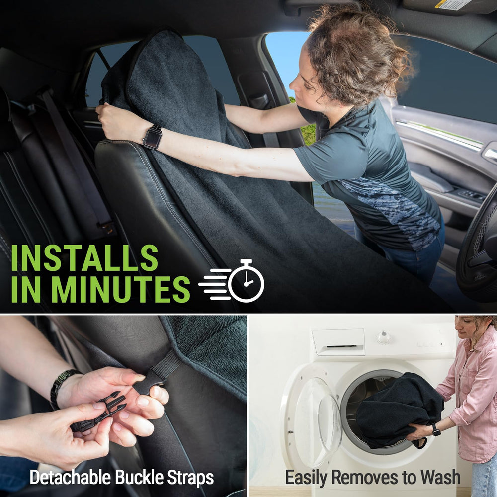 Season Guard built-in storage pocket holding phone for easy access