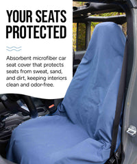 Seat Hoodie close-up microfiber weave illustrating fast absorption benefit