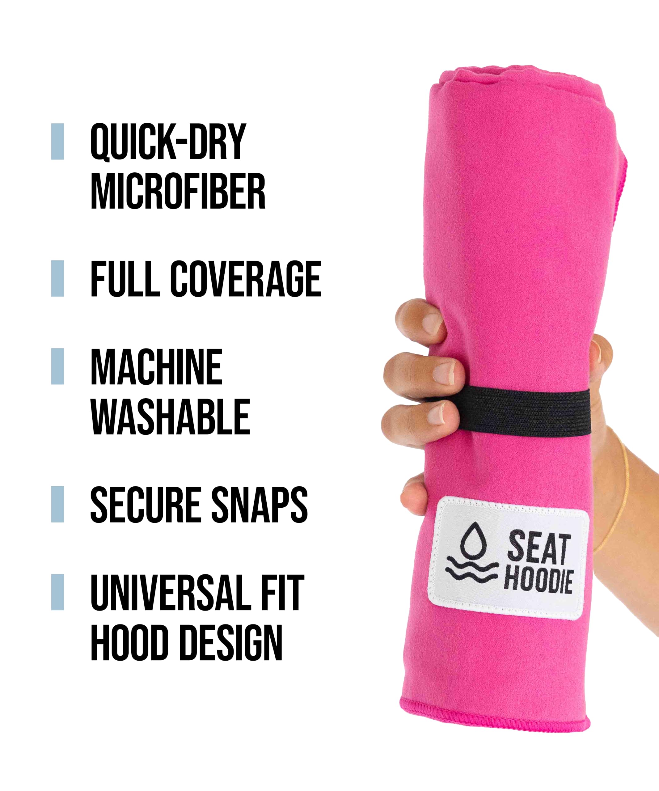 Seat Hoodie folded in carry case for compact storage and portability