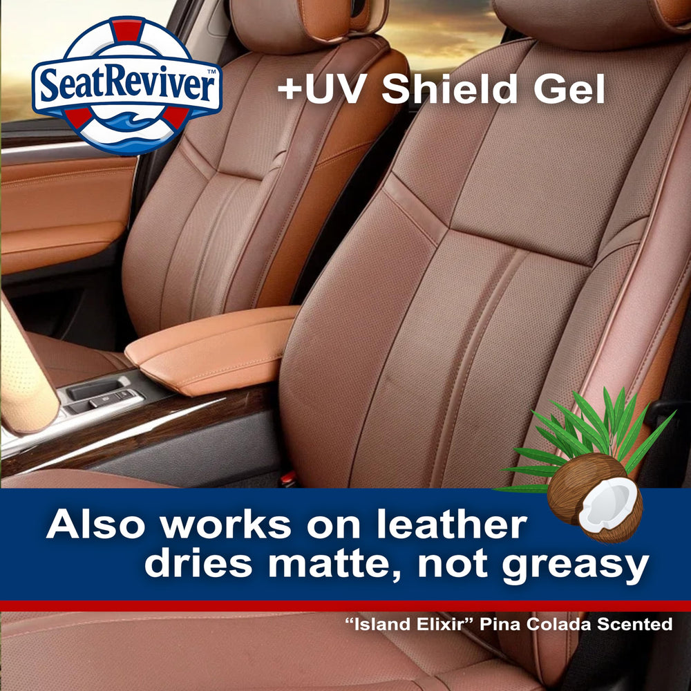 Seat Reviver in use during application showing quick wipe-off benefit