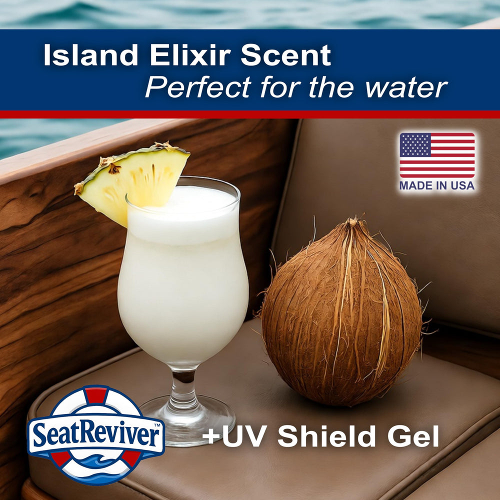 Seat Reviver on boat deck lifestyle shot illustrating marine durability