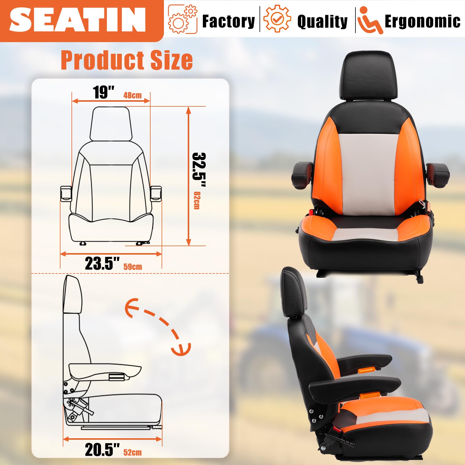 SEATIN armrest and headrest adjustment options enabling customized comfort benefit