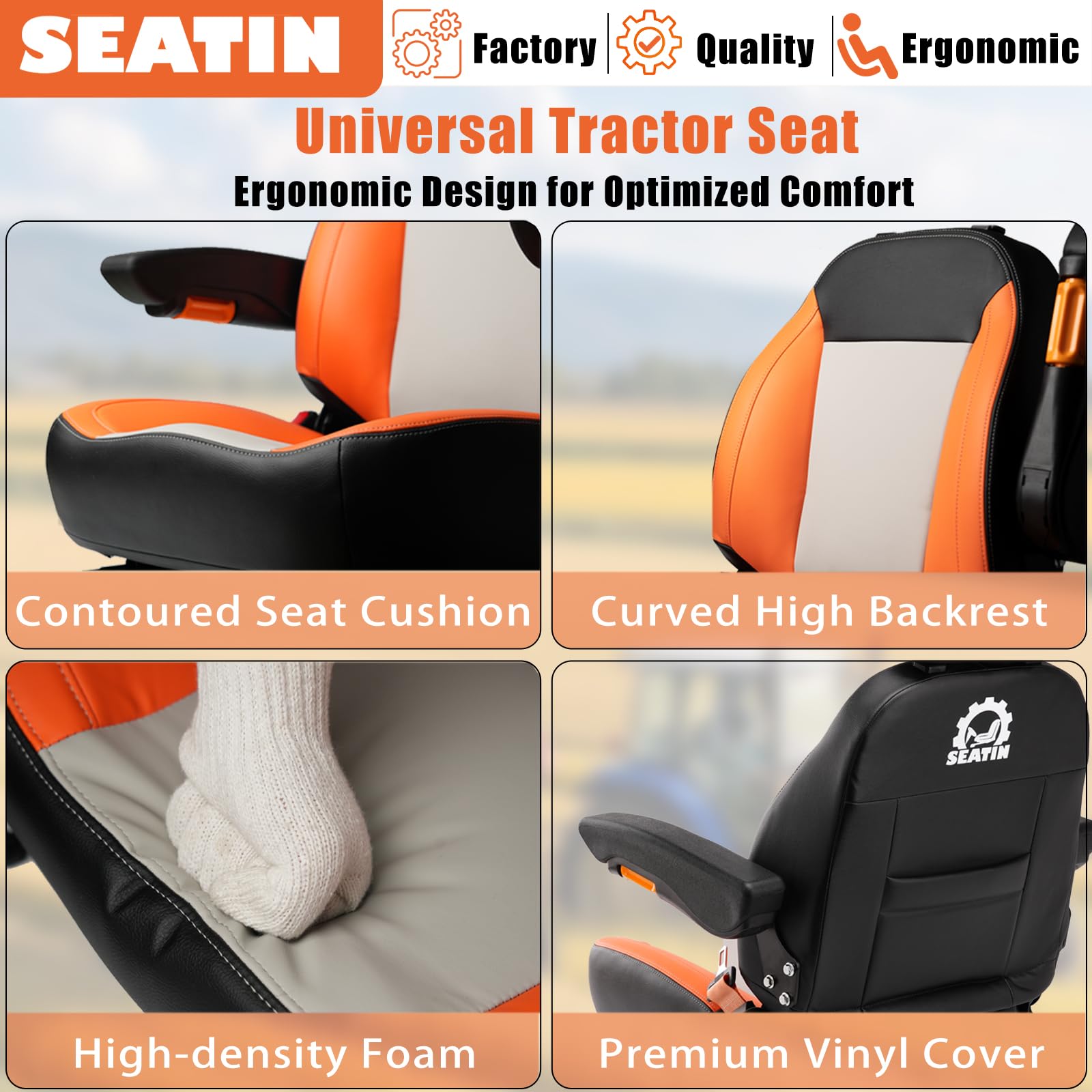 SEATIN close-up of high-density foam texture for long-lasting comfort